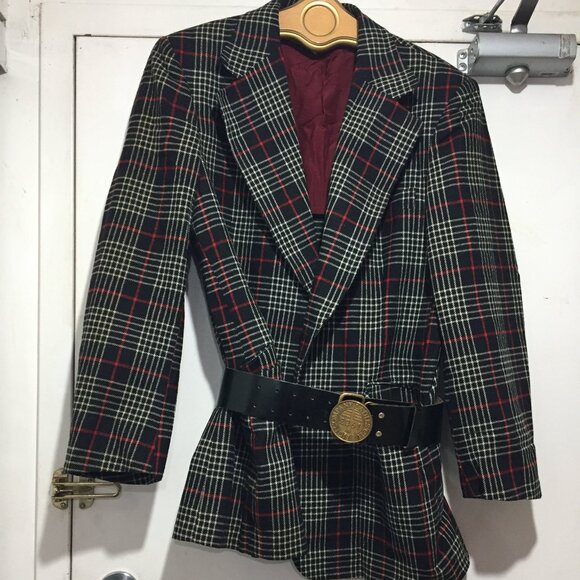 VINTAGE SIMPSONS WOOL BLEND PLAID JACKETS SIZE 46T - Picture 3 of 10